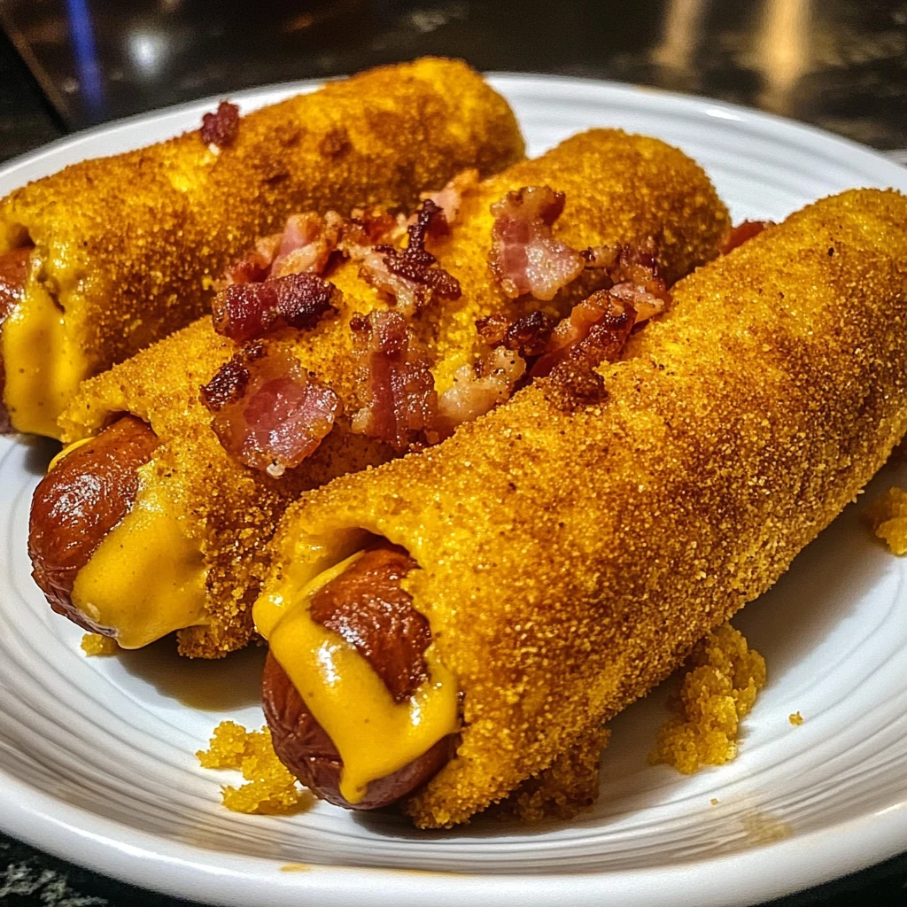 Crispy Deep-Fried Bacon Cheeseburger Corn Dogs Ready in Just 20 Minutes