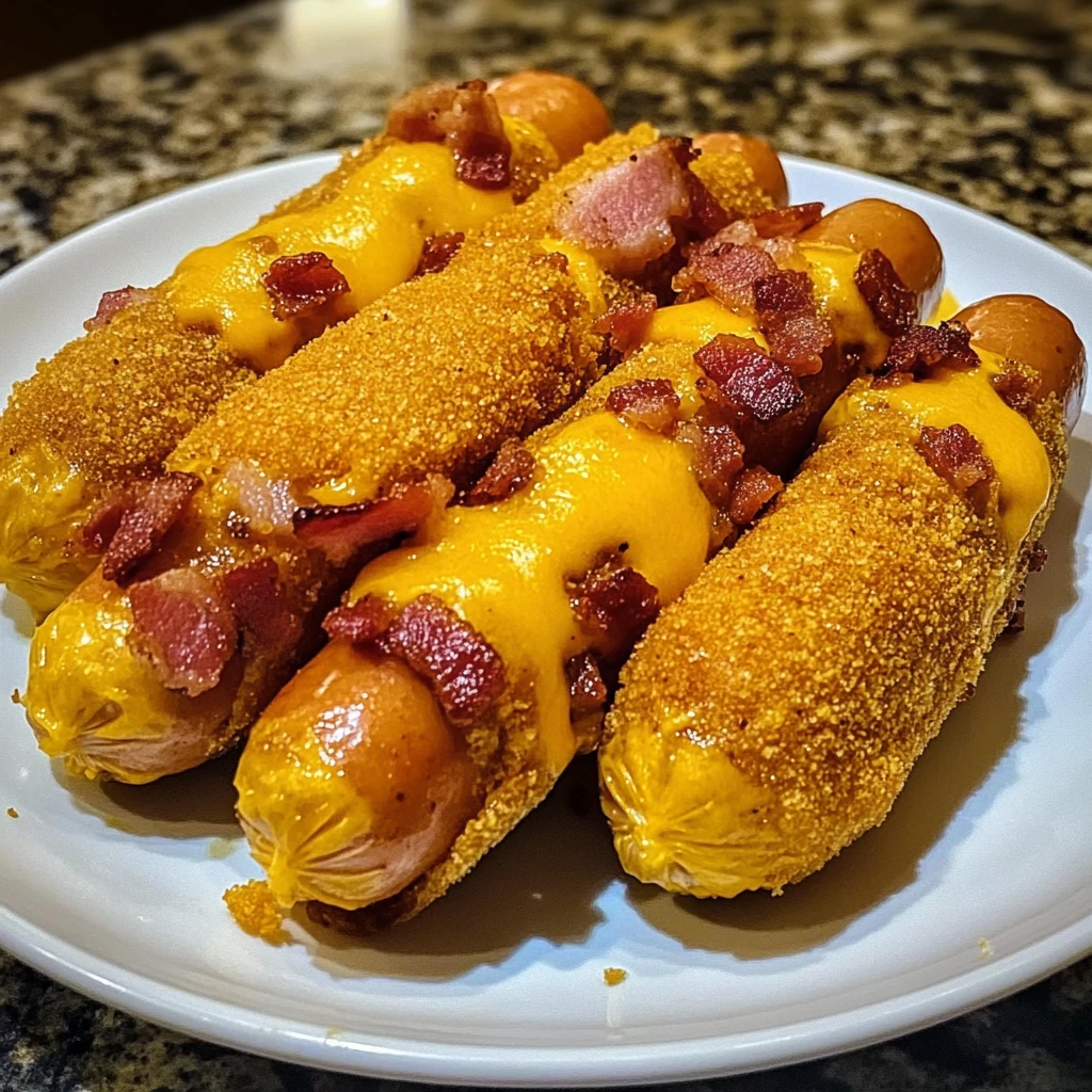 Crispy Deep-Fried Bacon Cheeseburger Corn Dogs Ready in Just 20 Minutes