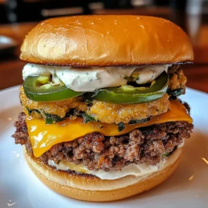 Double-Decker Jalapeño Popper Smash Burger 4 Servings Awesome Delicious