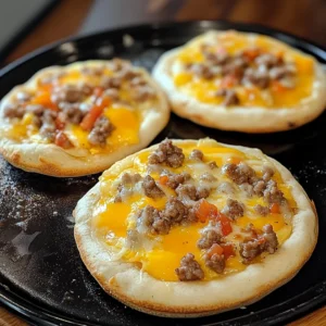 English Muffin Breakfast Pizza 4 Servings Easy Delicious
