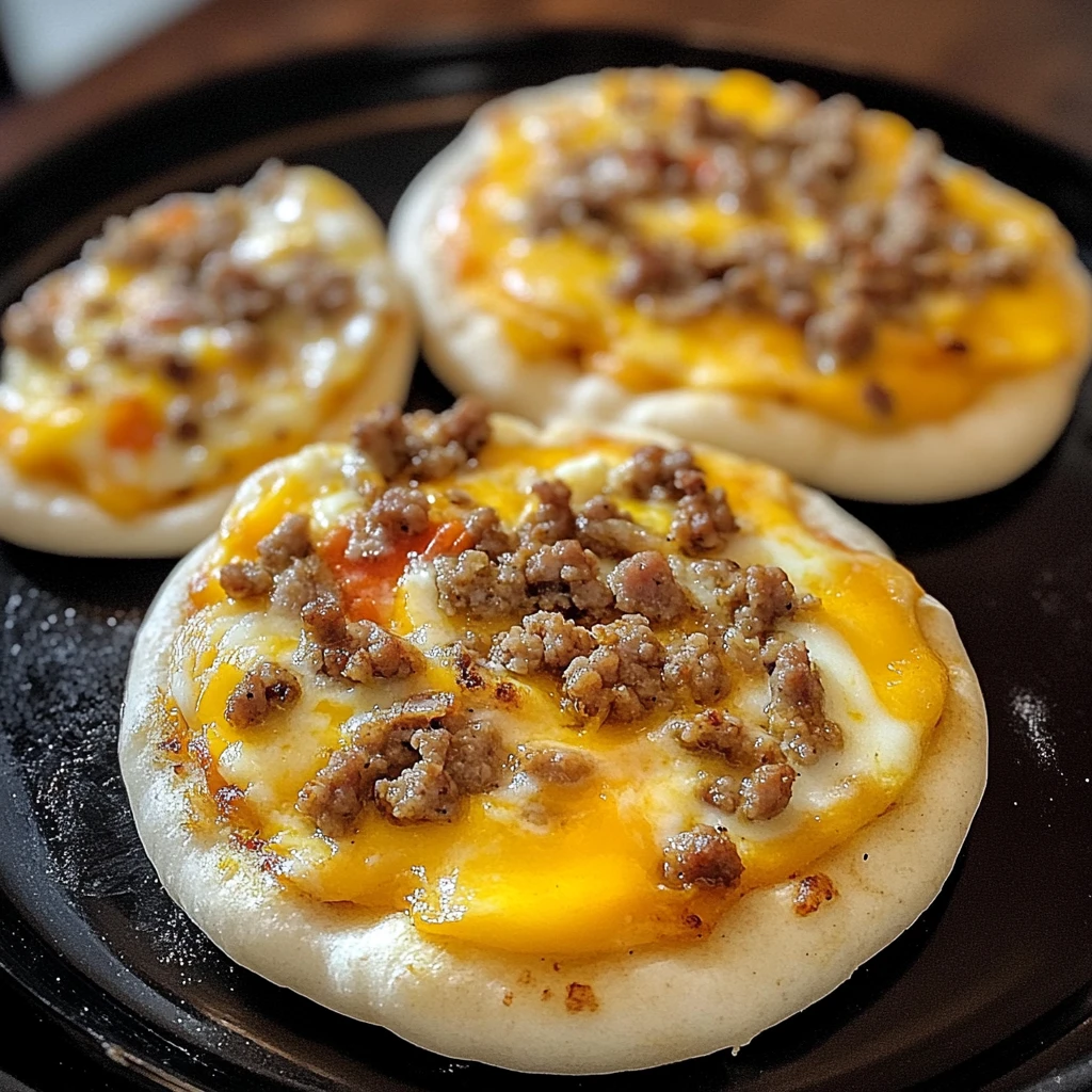 English Muffin Breakfast Pizza 4 Servings Easy Delicious