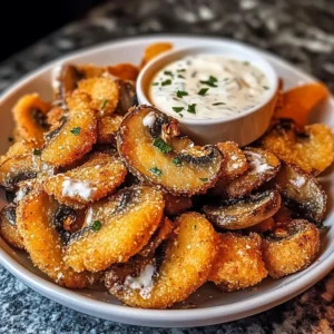 Fried Sliced Mushrooms with Ranch 7 Ingredients Easy Delicious