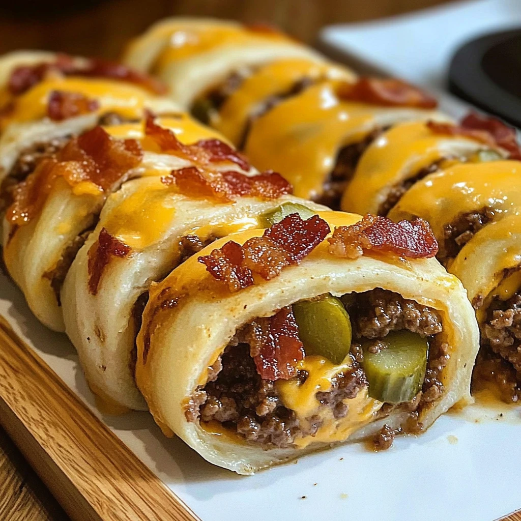 Garlic Butter Bacon Cheeseburger Rollups 30 Minutes Easy Delicious