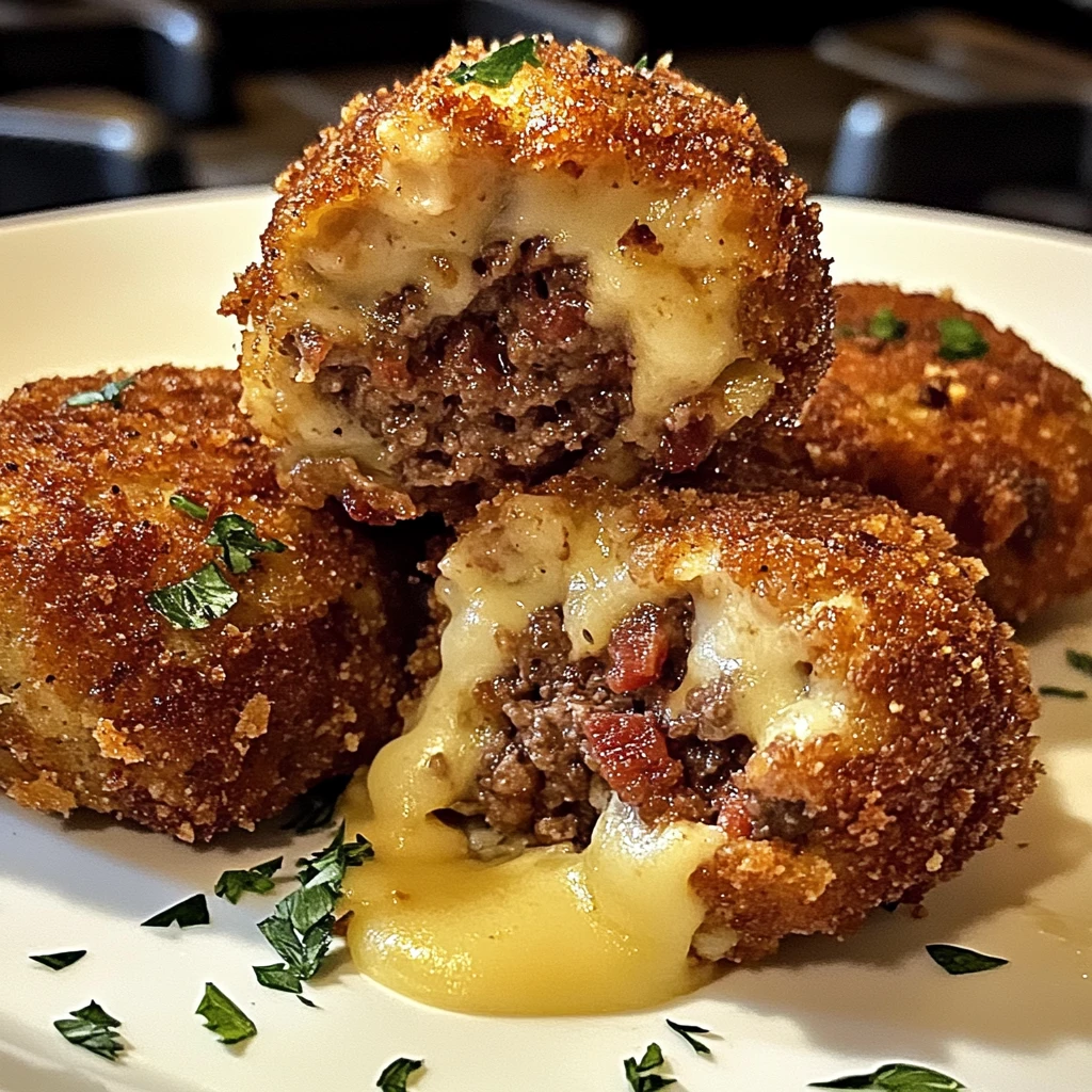 Garlic Parm Bacon Cheeseburger Fritters 4 Servings Easy Delicious