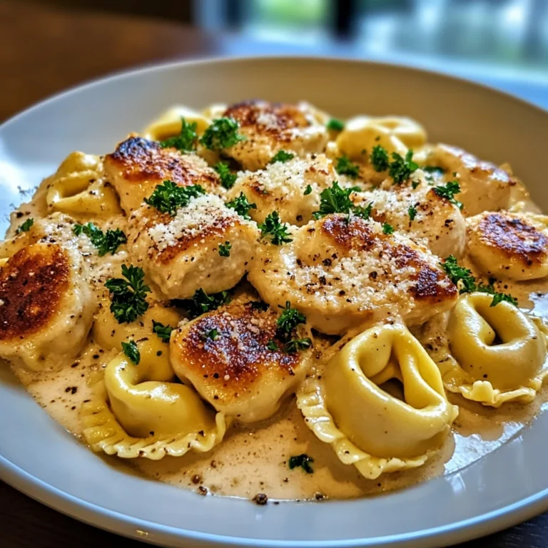 Enjoy Garlic Parmesan Chicken Tortellini in just 30 minutes! This creamy dish is a fantastic dinner choice. Try it today!