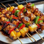 Grilled Pineapple Chicken Kabobs 4 Servings Easy Delicious