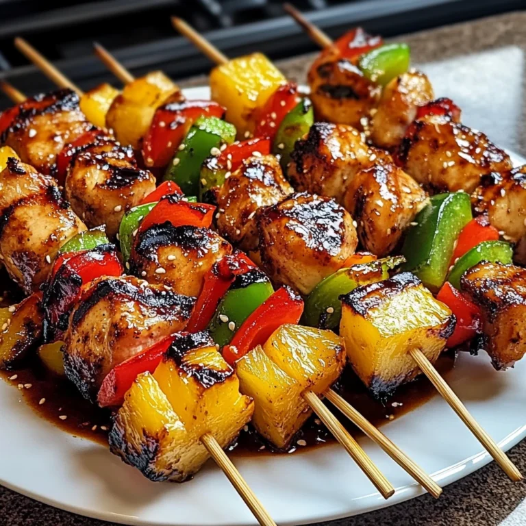 Grilled Pineapple Chicken Kabobs 4 Servings Easy Delicious