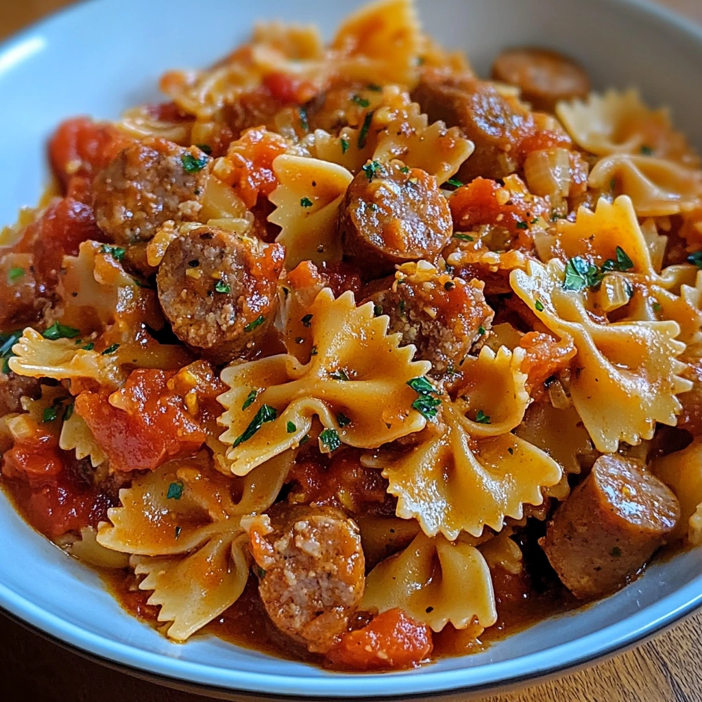 Italian Sausage With Bow Tie Pasta 30 Minutes Awesome Delicious