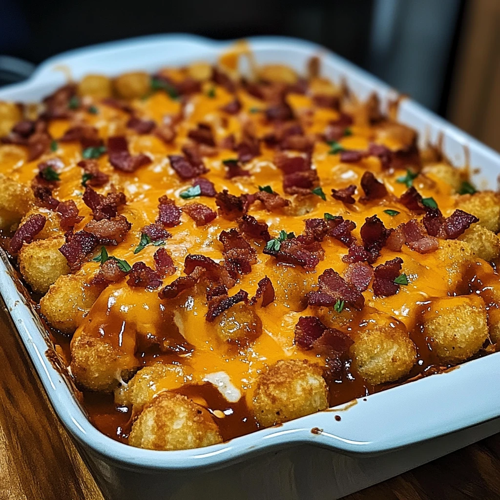 Loaded BBQ Bacon Tater Tot Casserole 30 Minutes Easy Delicious