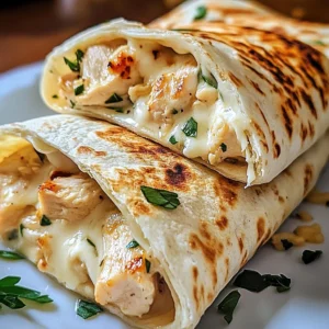 Low Carb Cheesy Garlic Chicken Wraps 4 Servings Perfect Delicious