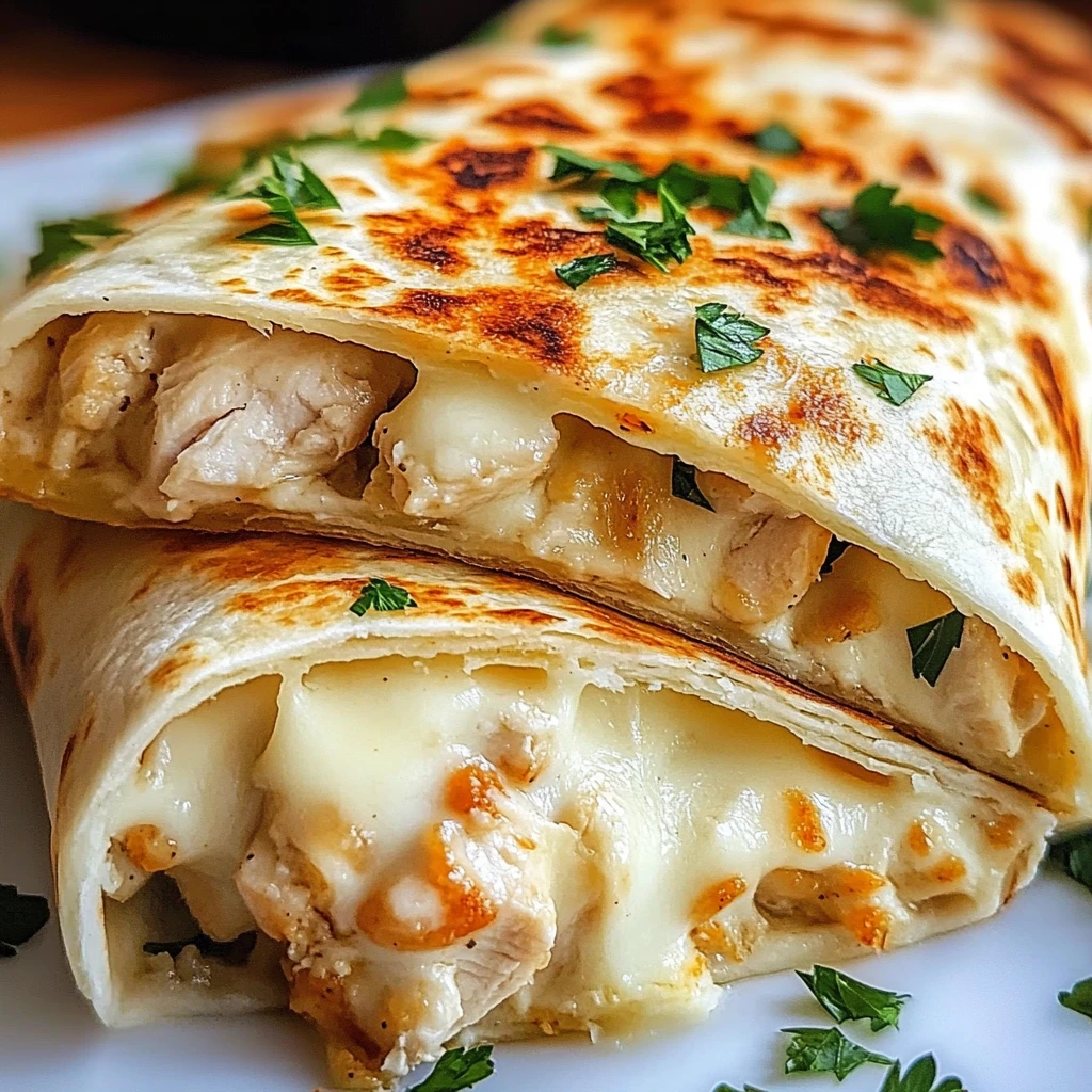 Low Carb Cheesy Garlic Chicken Wraps 4 Servings Perfect Delicious