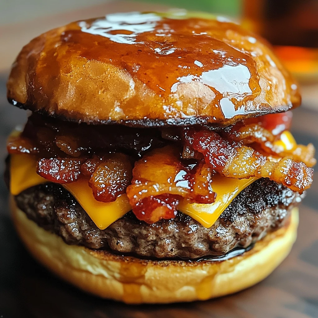 Maple Bacon Whiskey Burgers 6 Ingredients Supreme Delicious