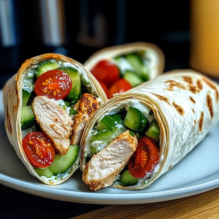 Mediterranean Chicken Wraps 4 Servings Perfectly Delicious