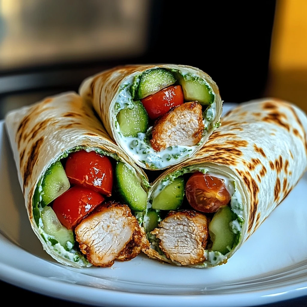 Mediterranean Chicken Wraps 4 Servings Perfectly Delicious