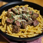 One-Pot Creamy Spicy Garlic Butter Steak & Pasta 30 Minutes Easy Delicious