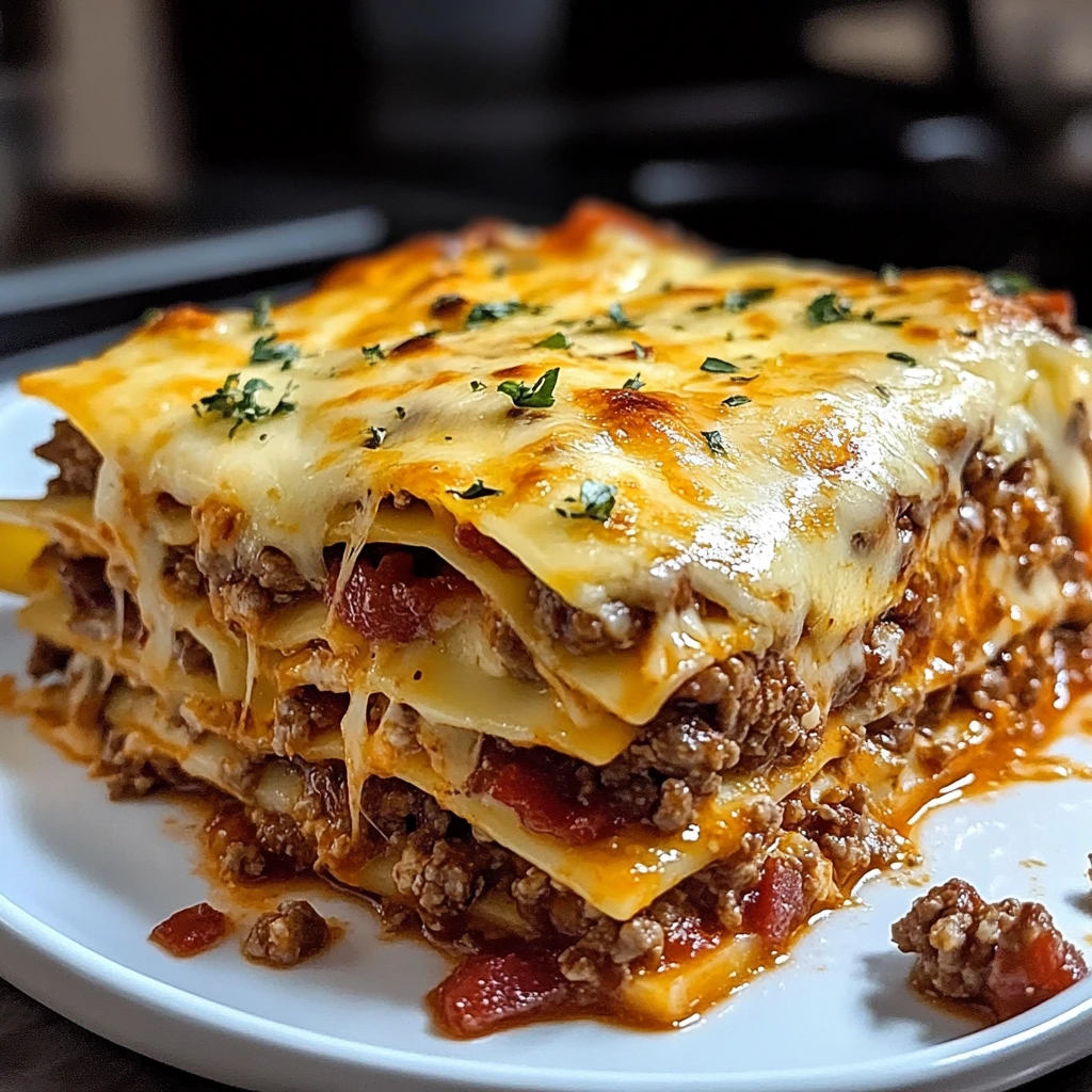 Parmesan Garlic Bacon Cheeseburger Lasagna 30 Minutes Easy Delicious