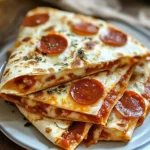 Pepperoni Pizza Quesadilla 4 Ingredients Easy Delicious