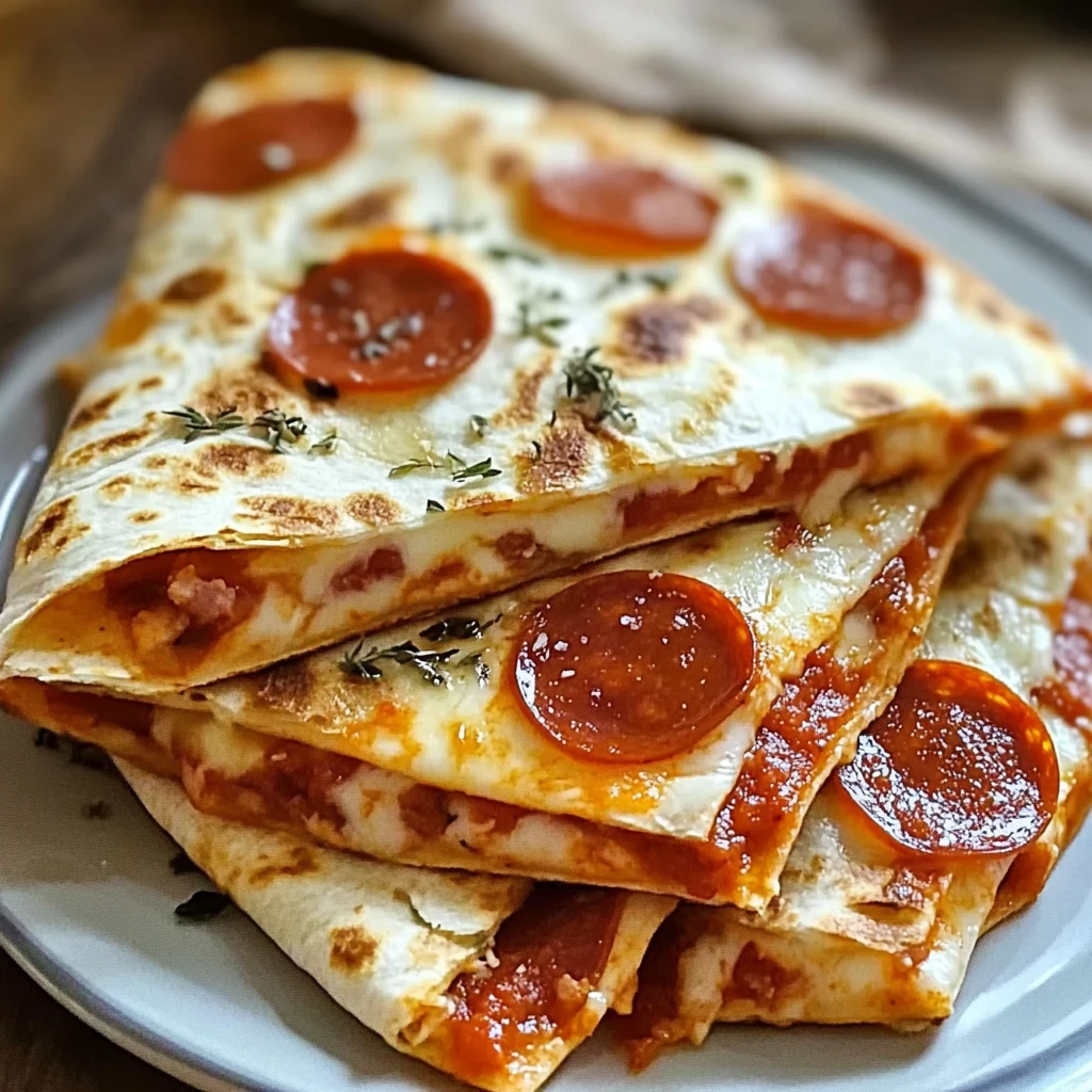 Pepperoni Pizza Quesadilla 4 Ingredients Easy Delicious