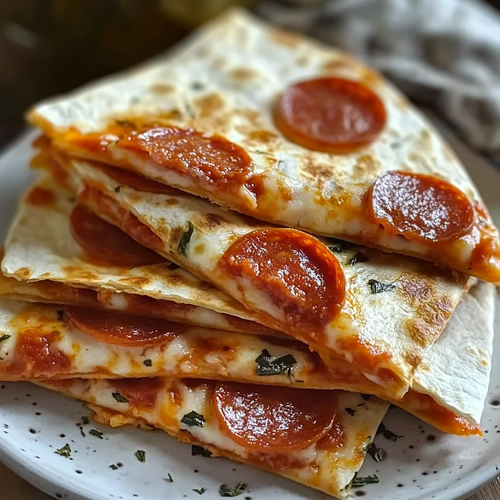 Pepperoni Pizza Quesadilla 4 Ingredients Easy Delicious