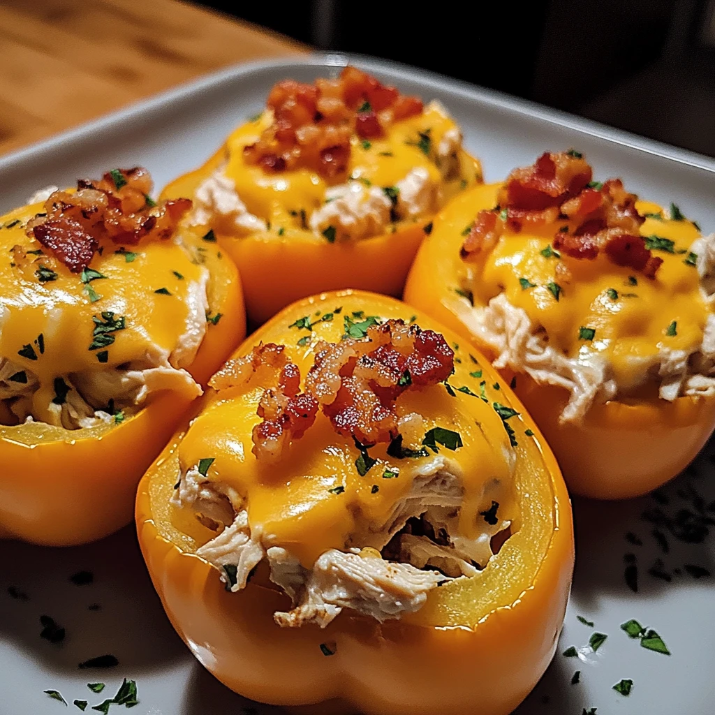 Ranch Bacon Chicken Crack Cheese Stuffed Peppers 30 Minutes Easy Delicious