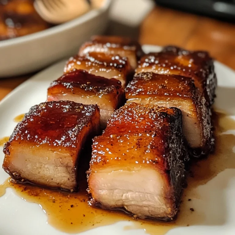 Savory Honey Glazed Pork Belly 4 Servings Perfect Delicious