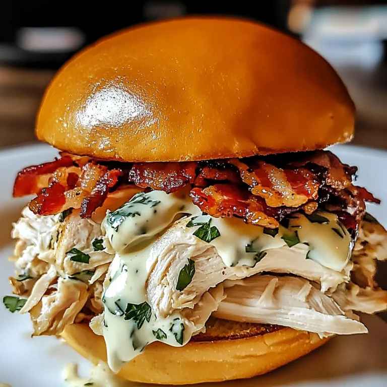 Slow Cooker Chicken Bacon Ranch Sandwiches 6 Ingredients Easy Delicious