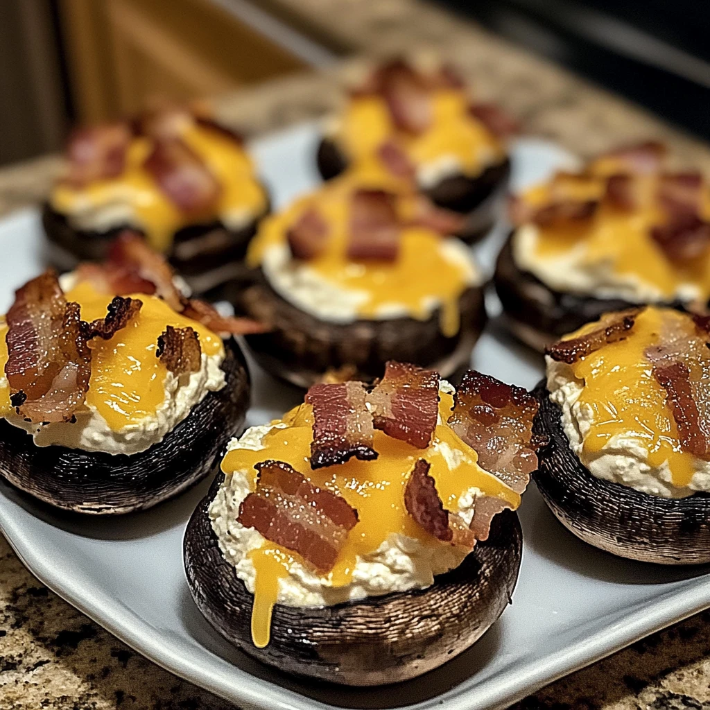 Smoky BBQ Bacon Cheese Stuffed Mushroom Bombs 30 Minutes Ultimate Delicious