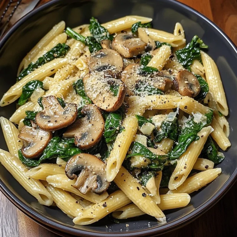 Spinach Mushroom Pasta 30 Minutes Easy Delicious