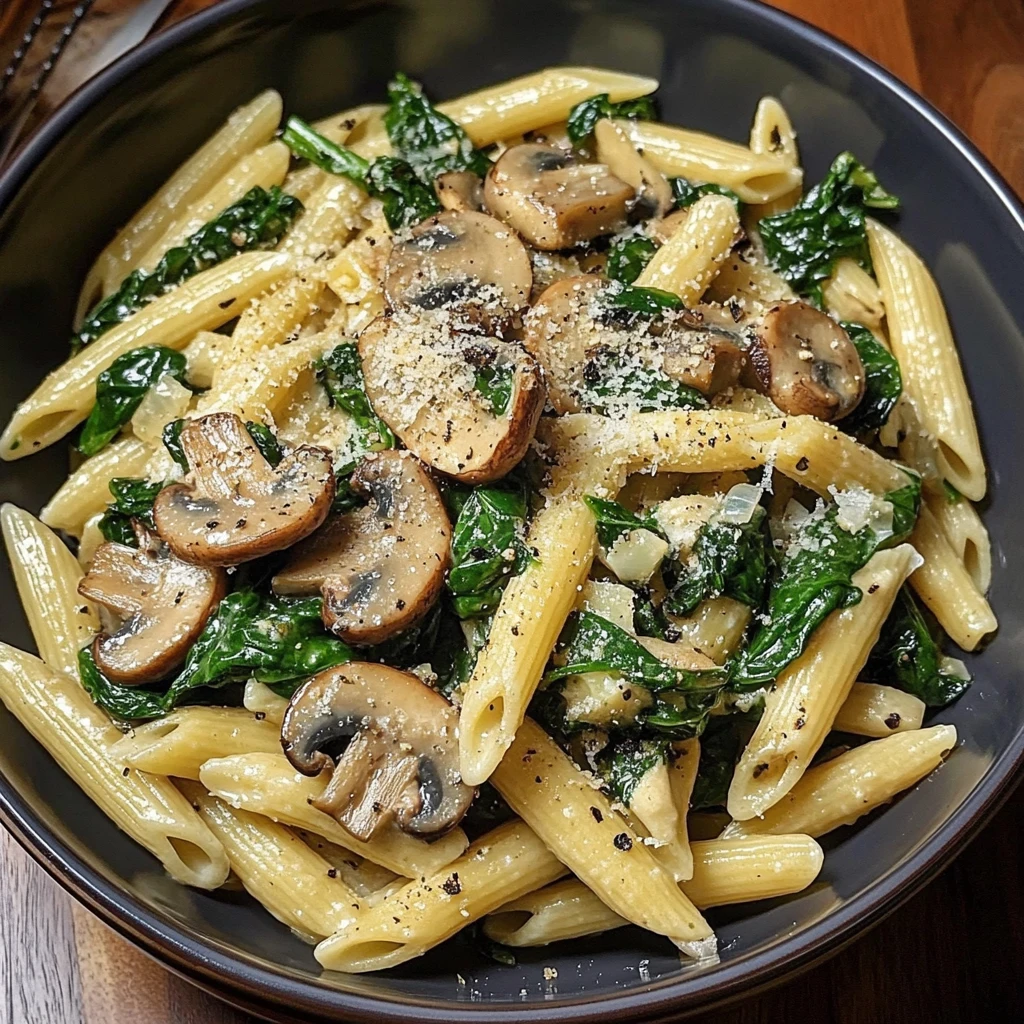 Spinach Mushroom Pasta 30 Minutes Easy Delicious