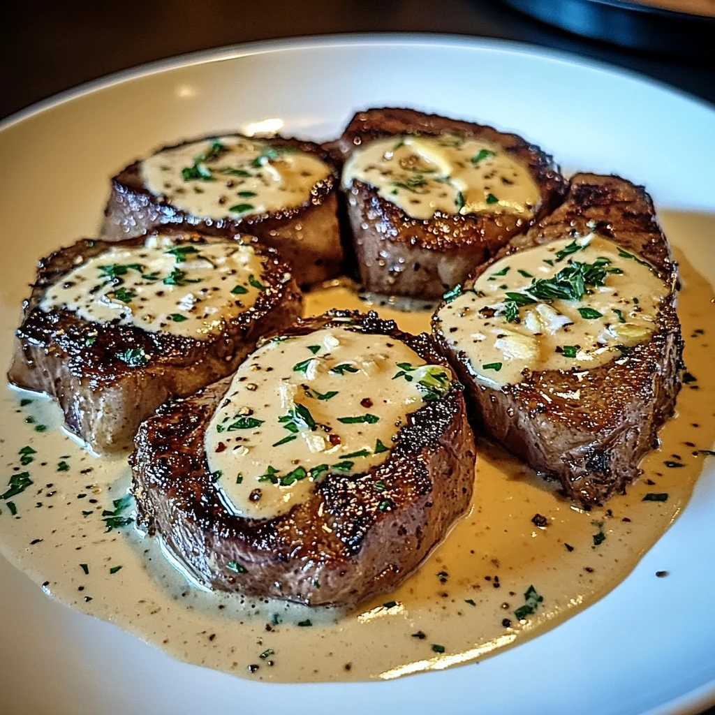 Steak with Haunted Bourbon Garlic Cream Sauce 4 Servings Ultimate Delicious