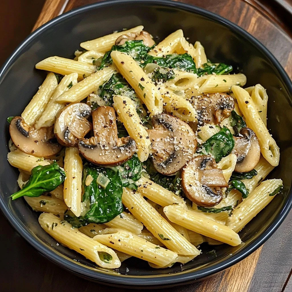 Spinach Mushroom Pasta 30 Minutes Easy Delicious