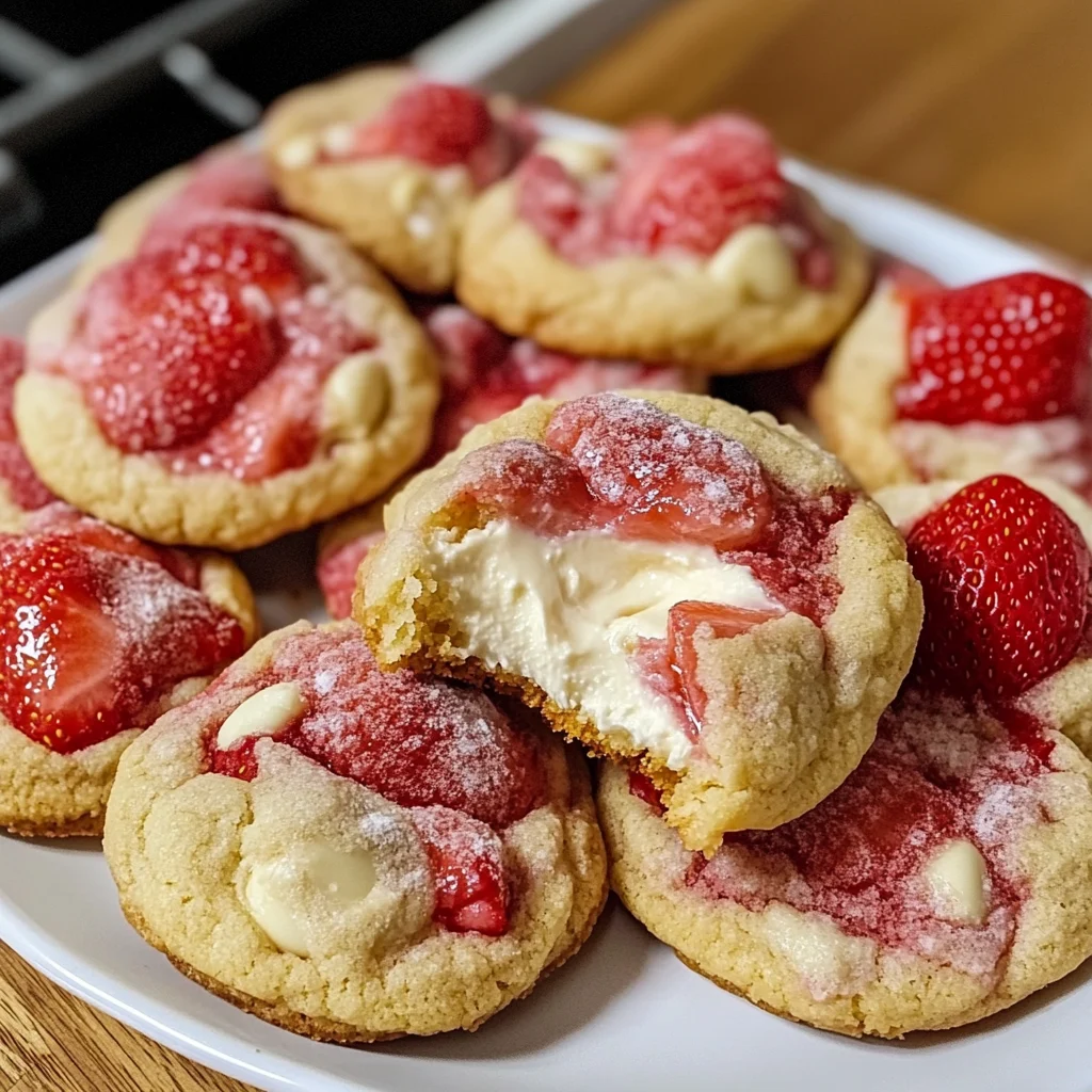 Strawberry Cheesecake Cookies 12 Minutes Easy Delicious