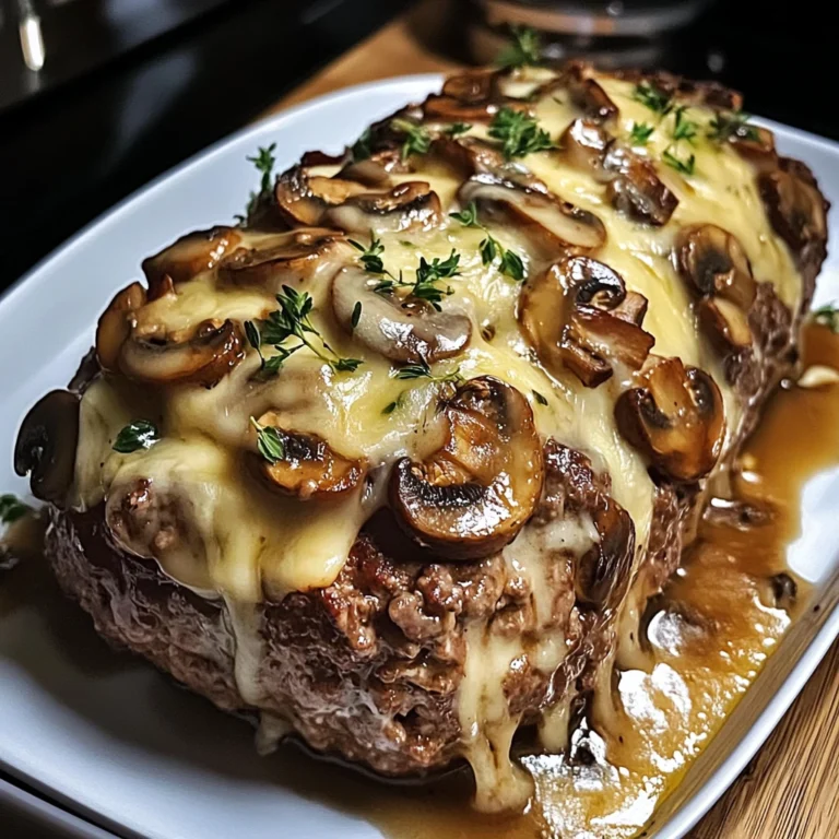 Swiss Cheese & Mushroom Meatloaf 55 Minutes Easy Delicious