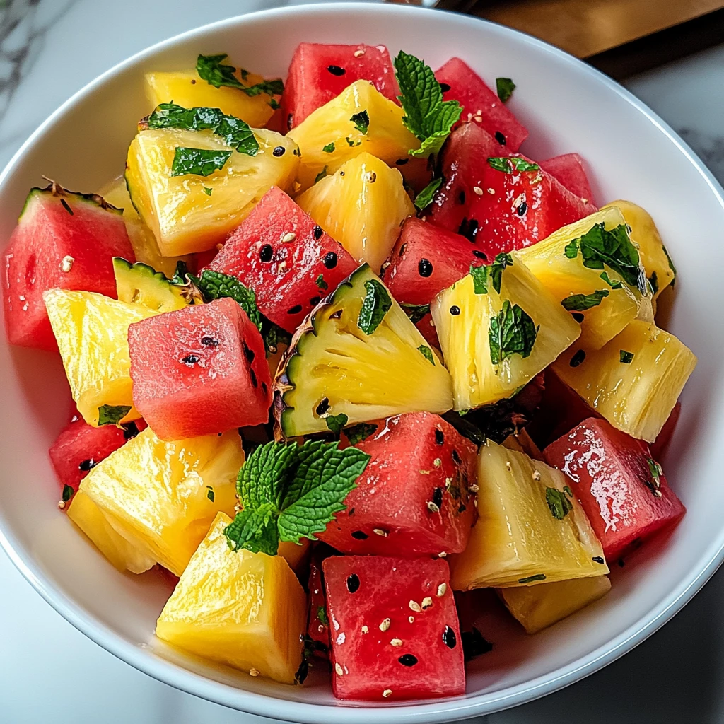 Watermelon Pineapple Salad 5 Steps Easy Delicious