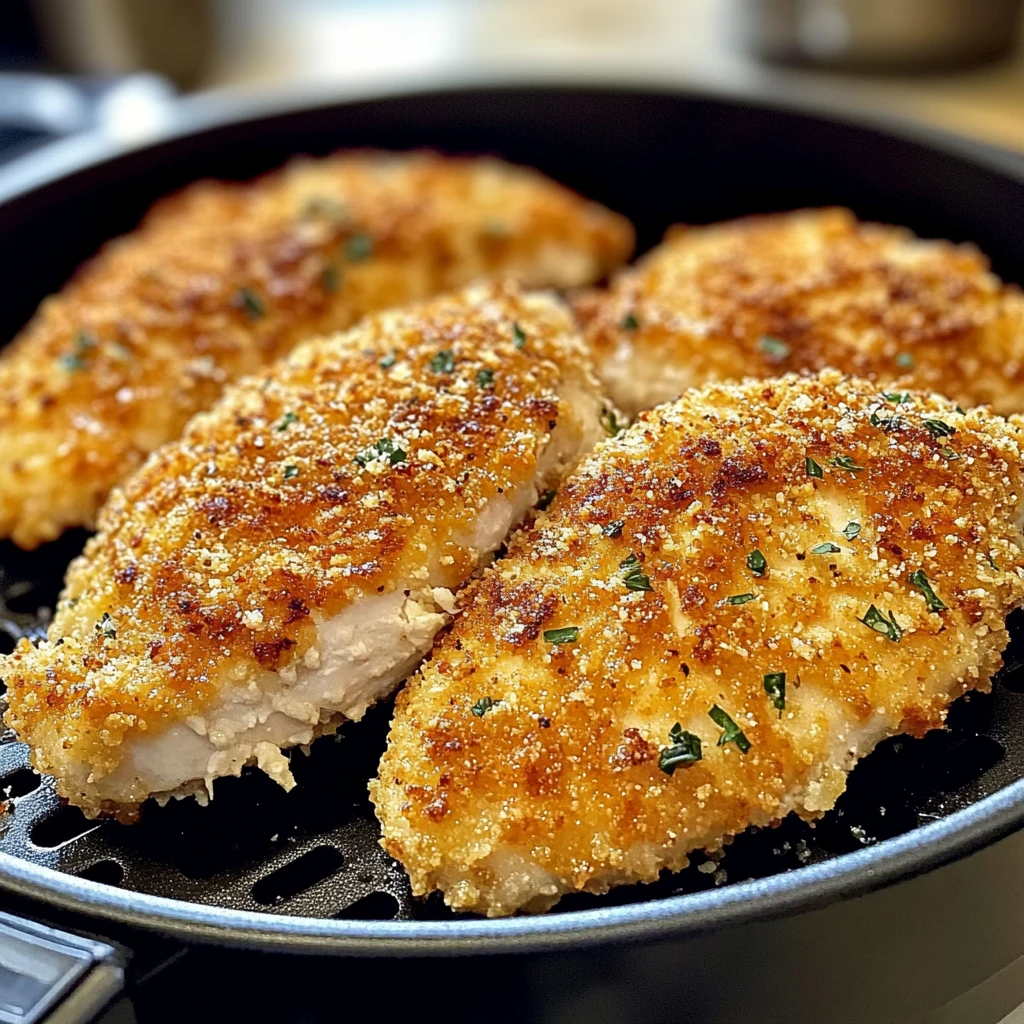 Air Fryer Parmesan Crusted Chicken 4 Servings Ultimate Delicious