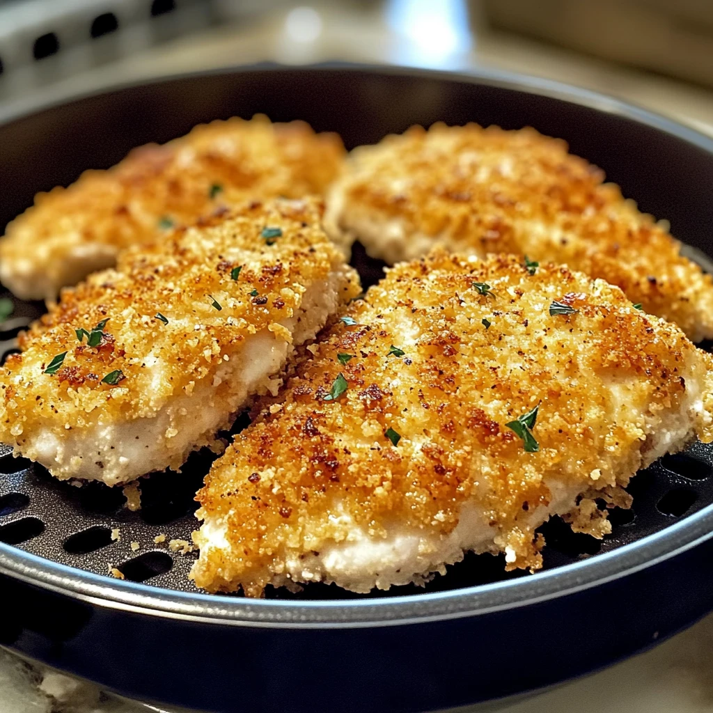 Air Fryer Parmesan Crusted Chicken 4 Servings Ultimate Delicious
