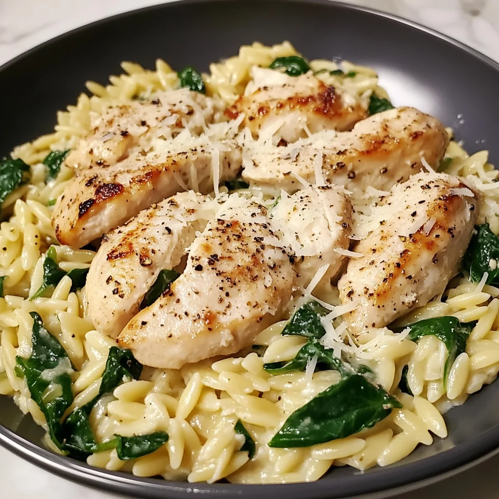Boursin Orzo with Chicken: 6 Ingredients, Easy, Delicious