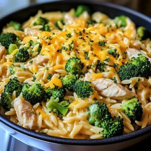 Cheesy Chicken Broccoli Orzo 30 Minutes Ultimate Delicious