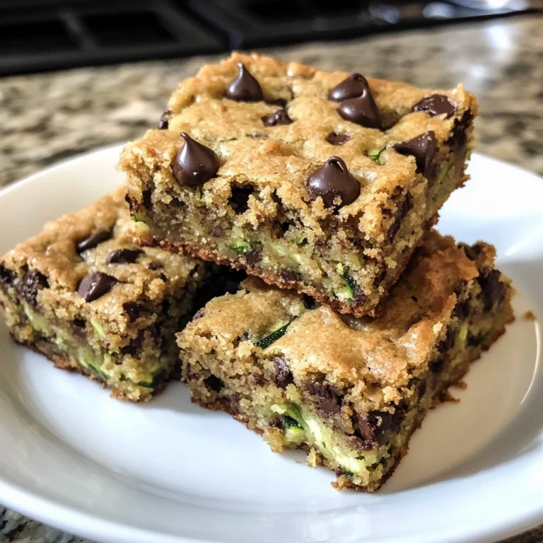 Chocolate Chip Zucchini Cookie Bars 30 Minutes Easy Delicious