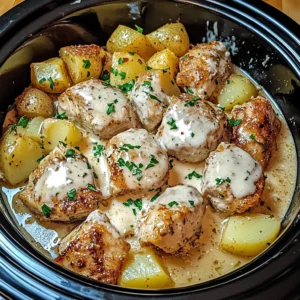 Crockpot Garlic Parmesan Chicken and Potatoes 4 Servings Easy Delicious