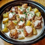 Crockpot Garlic Parmesan Chicken and Potatoes 4 Servings Easy Delicious