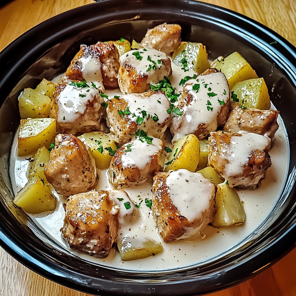 Crockpot Garlic Parmesan Chicken and Potatoes 4 Servings Easy Delicious