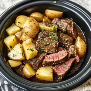 Crockpot Steak and Potatoes 6 Steps Ultimate Delicious