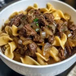 French Onion Beef and Noodles 4 Servings Perfect Delicious