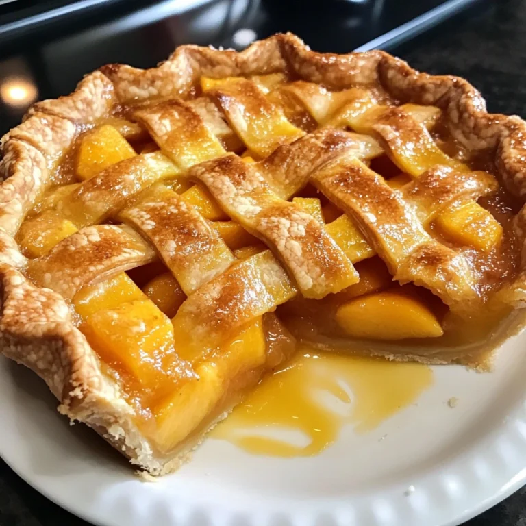 Fresh Peach Pie 7 Ingredients Perfectly Delicious