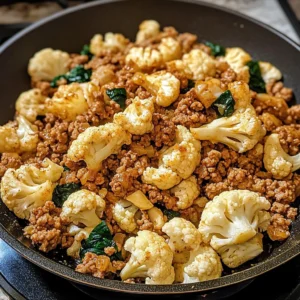 Garlic Butter Ground Turkey with Cauliflower Skillet 30 Minutes Easy Delicious