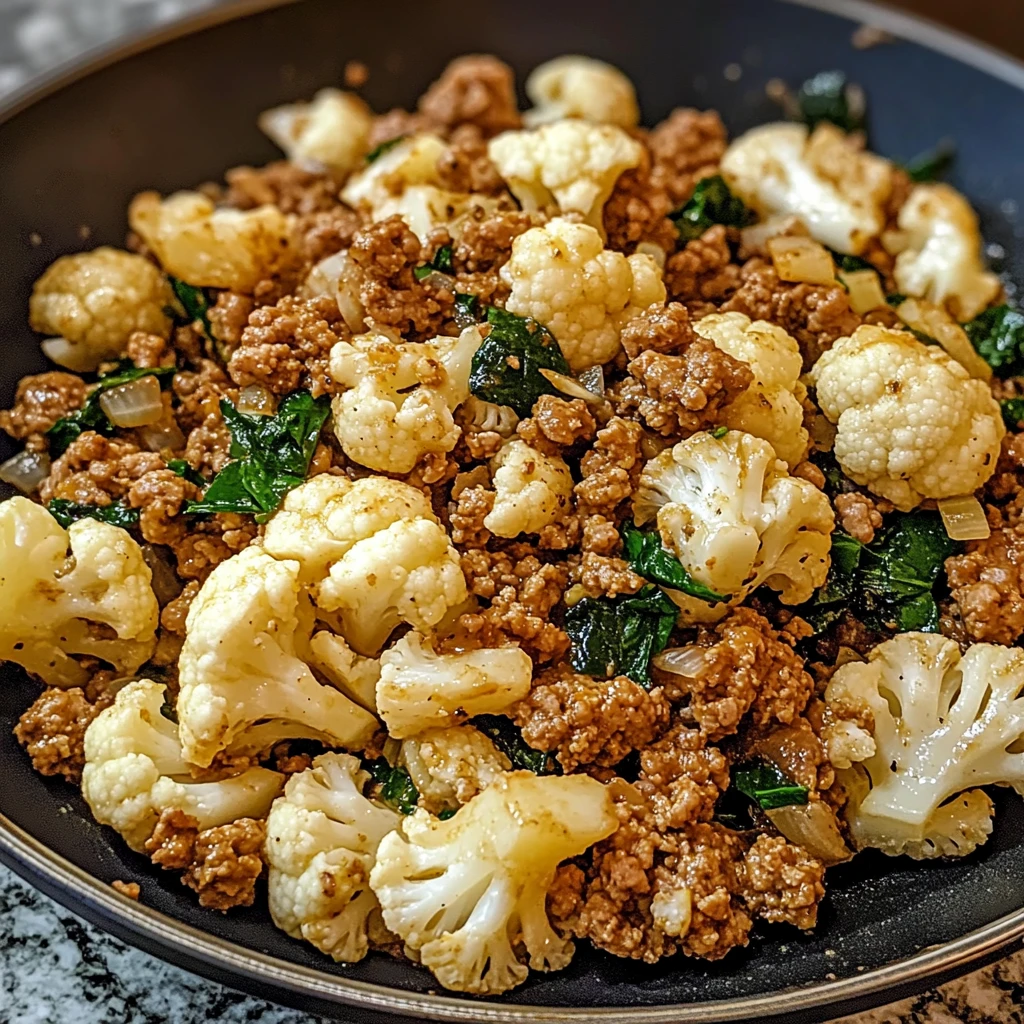 Garlic Butter Ground Turkey with Cauliflower Skillet 30 Minutes Easy Delicious