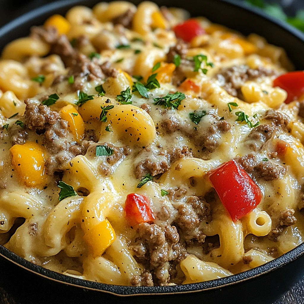High-Protein Creamy Philly Cheesesteak Mac and Cheese