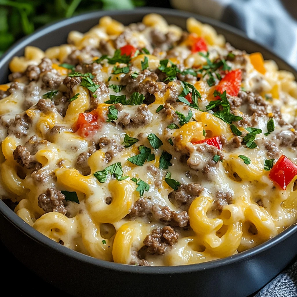 High-Protein Creamy Philly Cheesesteak Mac and Cheese
