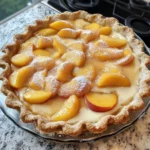 Homemade Peaches and Cream Pie 7 Ingredients Amazing